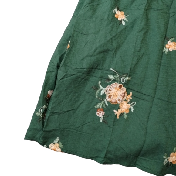 Anthropologie Kindred Embroidered Long Sleeve Off Shoulder Dress - Picture 10 of 16